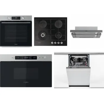 Set domácích spotřebičů WHIRLPOOL OMK58CU1SX + WHIRLPOOL GOFL 629/NB + WHIRLPOOL AKR 749/1 IX + WHIRLPOOL MBNA910X + WHIRLPOOL WSIO 3O34 PFE X