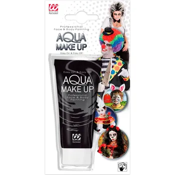 Karnevalový doplněk Make-up aqua - černý - 30 ml
