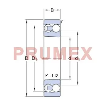 SKF 1211 EKTN9/C3 naklápěcí kuličkové ložisko