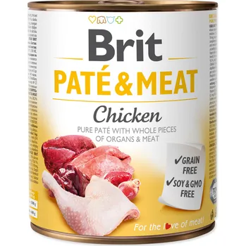 Krmivo pro psa 6ks Brit Paté & Meat Chicken 800g