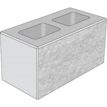 Zahradní obrubník Tvárnice CS-BETON CSBlok protistranně štípaná 40x20x20 cm šedá