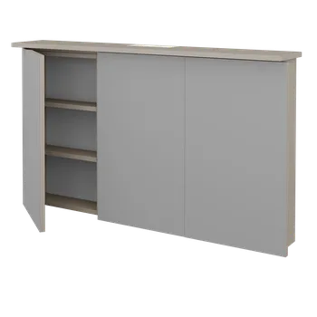 Koupelnový nábytek Dřevojas Třídveřová galerka SANI GA3O 120 - N07 Stone