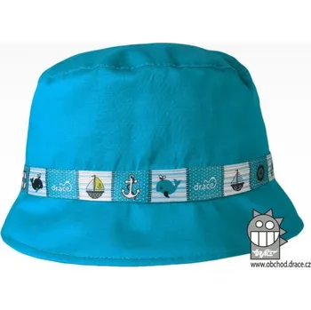 Klobouk Bavlněný letní klobouk Dráče - Palermo 12, tyrkysová, lodě Barva: Tyrkysová, Velikost: 54-56