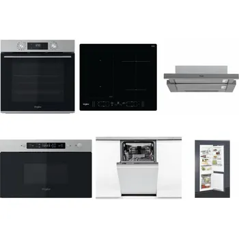 Set domácích spotřebičů WHIRLPOOL OMK58CU1SX + WHIRLPOOL WL B8160 NE + WHIRLPOOL AKR 749/1 IX + WHIRLPOOL MBNA910X + WHIRLPOOL WSIO 3O34 PFE X + WHIRLPOOL ART 65031