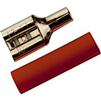 Elektrický konektor Four Connect Faston 6,3 mm dutinka červený pro 6 qmm