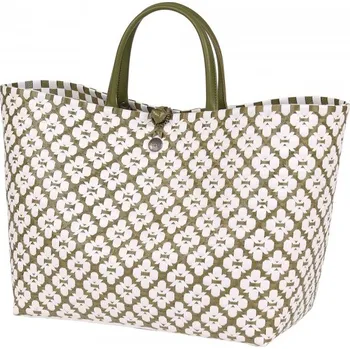 Nákupní taška Vzorovaná nákupní taška - výběr barev Barva: olive with whte pattern