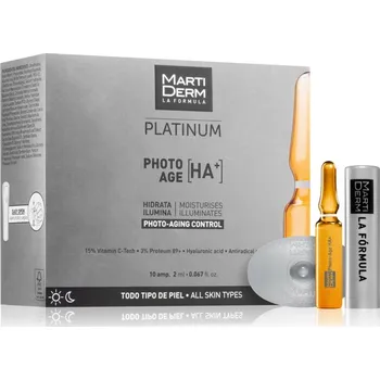 Pleťové sérum MartiDerm Platinum Photo Age HA+ sérum proti stárnutí pleti v ampulích s vitamínem C 10x2 ml
