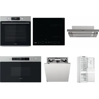 Set domácích spotřebičů WHIRLPOOL OMK58CU1SX + WHIRLPOOL WL B8160 NE + WHIRLPOOL AKR 5390/1 IX + WHIRLPOOL MBNA910X + WHIRLPOOL WIO 3O540 PELG + WHIRLPOOL WHC18 T311