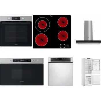 Set domácích spotřebičů WHIRLPOOL OMK58CU1SX + WHIRLPOOL AKT 8130/NE + WHIRLPOOL WHBS 62F LT K + WHIRLPOOL MBNA910X + WHIRLPOOL WBC 3C34 PF X + WHIRLPOOL WHC18 T311