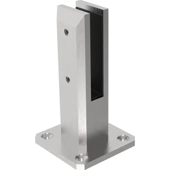 Zábradlí Podlahový držák skla, hranatý, 12-17,52mm, AISI 316 - brus