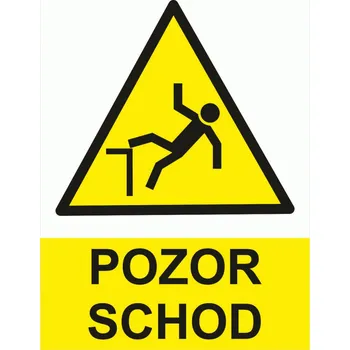 Značení Tabulka bezpečnostní - Pozor schod 12312 A4