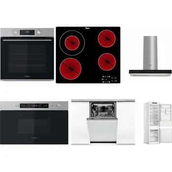 Set domácích spotřebičů WHIRLPOOL OMK58CU1SX + WHIRLPOOL AKT 8130/NE + WHIRLPOOL WHBS 62F LT K + WHIRLPOOL MBNA910X + WHIRLPOOL WSIO 3O34 PFE X + WHIRLPOOL WHC18 T311
