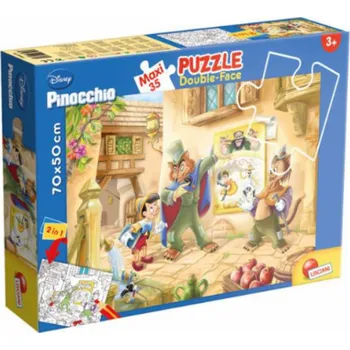Dětské zboží Lisciani Oboustranné puzzle MAXI 35 dílků Pinocchio 304-48182