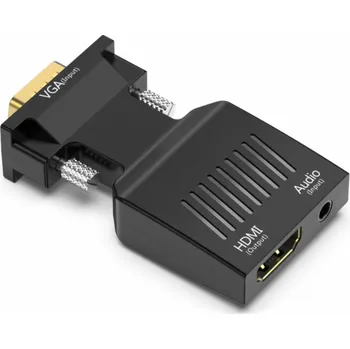 Video redukce XtendLan XL-ADVGHD XtendLan Adaptér VGA (M) na HDMI (F), do 1080p, audio propojením (konektor 3.5mm, F)