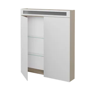 Koupelnový nábytek Dřevojas Dvoudvéřová galerka MAX GA2O 70 - L04 Béžová vysoký lesk