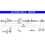 ATE Tažné lanko, ovládání spojky 24372831012