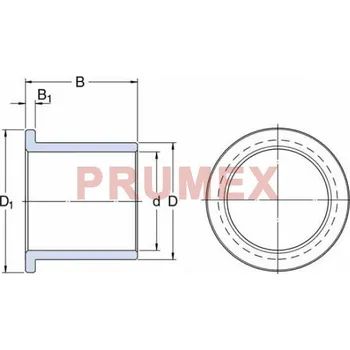 SKF PSMF 253220 A51 pouzdro kluzné přírubové, slinutý bronz