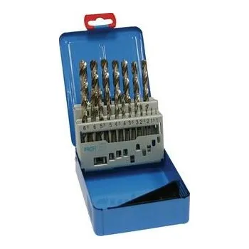 Vrták NÁSTROJE CZ Sada vrtáků 19-dílná 1,00-10,00x0,5mm DIN338RNHSS Lesklá, kovová krabička - SV338RNHSS-19K