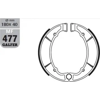 Brzdová čelist GALFER brzdové čelisti - pakny zadní SH512 YAMAHA XJ 550 81-84, XV 750 VIRAGO 92-94, XV 750 speciální 81-84, XZ 550 82-84, YX 600 RADIAN 86-90, XV 500 83-84 (GALFER brzdové čelisti - pakny zadní SH512 YAMAHA XJ 550 81-84, XV 750 VIRAGO 92-94, XV 750)