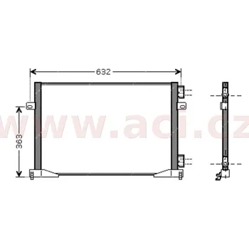 Sušič klimatizace chladič klimatizace bez sušičky 2.0i 16V [572*440*16]