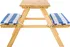 Dětský zahradní nábytek tectake 403244 dětská pikniková lavice s polstrováním modrá/bílá