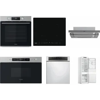 Set domácích spotřebičů WHIRLPOOL OMK58CU1SX + WHIRLPOOL WL S7260 NE + WHIRLPOOL AKR 749/1 IX + WHIRLPOOL MBNA910X + WHIRLPOOL WBC 3C34 PF X + WHIRLPOOL WHC18 T311