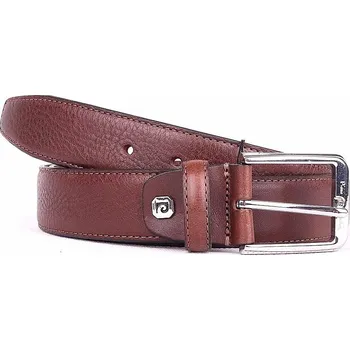 Opasek Hnědý pánský kožený opasek Pierre Cardin 8001 délka 120/105 cm