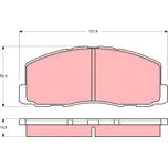 TRW Sada brzdových destiček, kotoučová brzda GDB355
