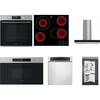 Set domácích spotřebičů WHIRLPOOL OMK58CU1SX + WHIRLPOOL AKT 8190/BA + WHIRLPOOL WHBS 62F LT K + WHIRLPOOL MBNA910X + WHIRLPOOL WBC 3C34 PF X + WHIRLPOOL ART 66112
