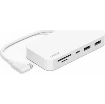 USB hub Belkin CONNECT USB-C 6-in-1 Multiport-Hub+ Holder INC011btWH