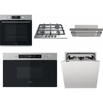 Set domácích spotřebičů WHIRLPOOL OMK58CU1SX + WHIRLPOOL TKRL 661 IX EU + WHIRLPOOL AKR 5390/1 IX + WHIRLPOOL MBNA910X + WHIRLPOOL WIC 3C33 PFE