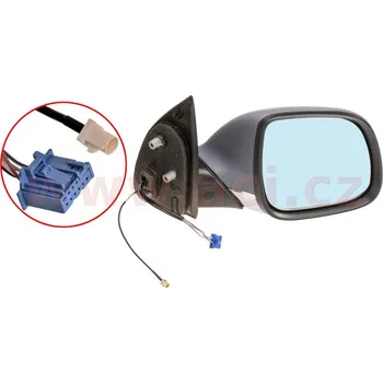 Autoanténa 6/13- zpětné zrcátko el. vyhřívaný konvex s anténou pro lak chrom P