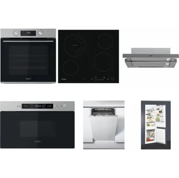 Set domácích spotřebičů WHIRLPOOL OMK58CU1SX + WHIRLPOOL AKT 8900 BA + WHIRLPOOL AKR 749/1 IX + WHIRLPOOL MBNA910X + WHIRLPOOL WSIC 3M27 C + WHIRLPOOL ART 65031