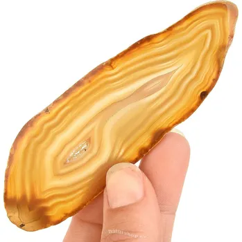 Sběratelství Achát plátek s dutinou z Brazílie 36g