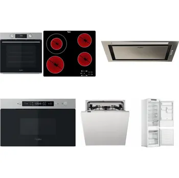 Set domácích spotřebičů WHIRLPOOL OMK58CU1SX + WHIRLPOOL AKT 8130/NE + WHIRLPOOL WCT3 64 FLB X + WHIRLPOOL MBNA910X + WHIRLPOOL WIC 3C33 PFE + WHIRLPOOL WHC18 T311
