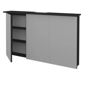 Koupelnový nábytek Dřevojas Třídveřová galerka SANI GA3O 120 - N03 Graphite