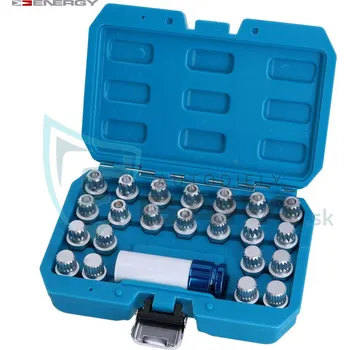 Sada nářadí ENERGY Sada univerzálních adaptérů šroubů kol 23 prvků NE00716