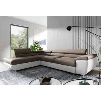 Sedací souprava Sedací souprava Isabella - Berlin 03/Eko kůže bílá Varianta: Levá