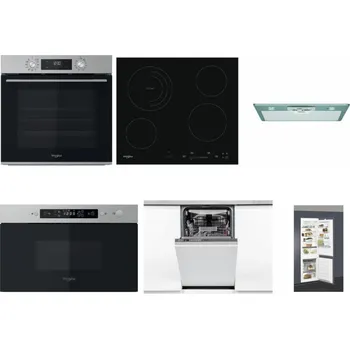 Set domácích spotřebičů WHIRLPOOL OMK58CU1SX + WHIRLPOOL AKT 8900 BA + WHIRLPOOL AKR 650/1 IX + WHIRLPOOL MBNA910X + WHIRLPOOL WSIO 3O34 PFE X + WHIRLPOOL ART 66112