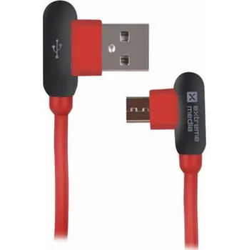 Počítač NATEC NKA-1199 Extreme Media cable microUSB to USB (M), 1m, Angled Left/Right, Red