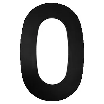 Domovní cedule MP - Domovní číslice &quot;0&quot; - 152 mm 152 mm BS - Černá matná