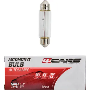 Autožárovka 4CARS Žárovka SW8.5 12V 5W 11x41 10ks