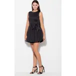 Romantické šaty s velkou mašlí K271 KATRUS Barva: Černá, Velikost: S