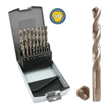 Vrták NÁSTROJE CZ Sada vrtáků 19 dílná, 1,00 10,00x0,5mm S338RCZ002HSS 3D, plastová krabička - SV338RCZ002HSS3D-19P