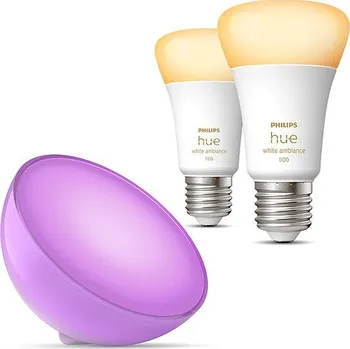 Žárovka Philips HueWA 8W A60 E27 2P EU + COL Hue Go V2 EU white