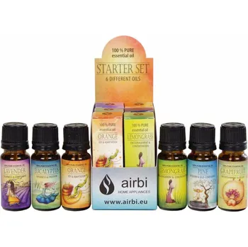Čistička vzduchu Esenciální oleje Airbi - balíček 6 různých druhů