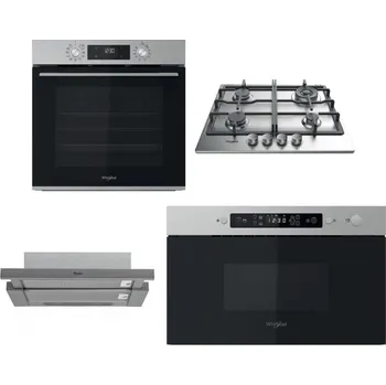 Set domácích spotřebičů WHIRLPOOL OMK58CU1SX + WHIRLPOOL TKRL 661 IX EU + WHIRLPOOL AKR 749/1 IX + WHIRLPOOL MBNA910X