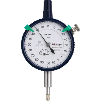 Metrický číselníkový úchylkoměr rozsah měření 1 mm MITUTOYO Rozsah: 1mm oboustranná stupnice s očkem