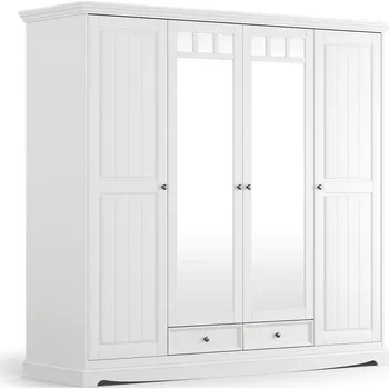 Dětská skříň Prostorná masivní šatní skříň Belluno Elegante 3 - bílá