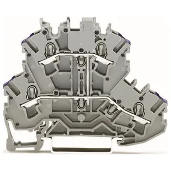 modulární přístroj a rozvaděč WAGO Svorka 2002-2208 dvoupatrová 4vodičová průchozí, šedá 2002-2208